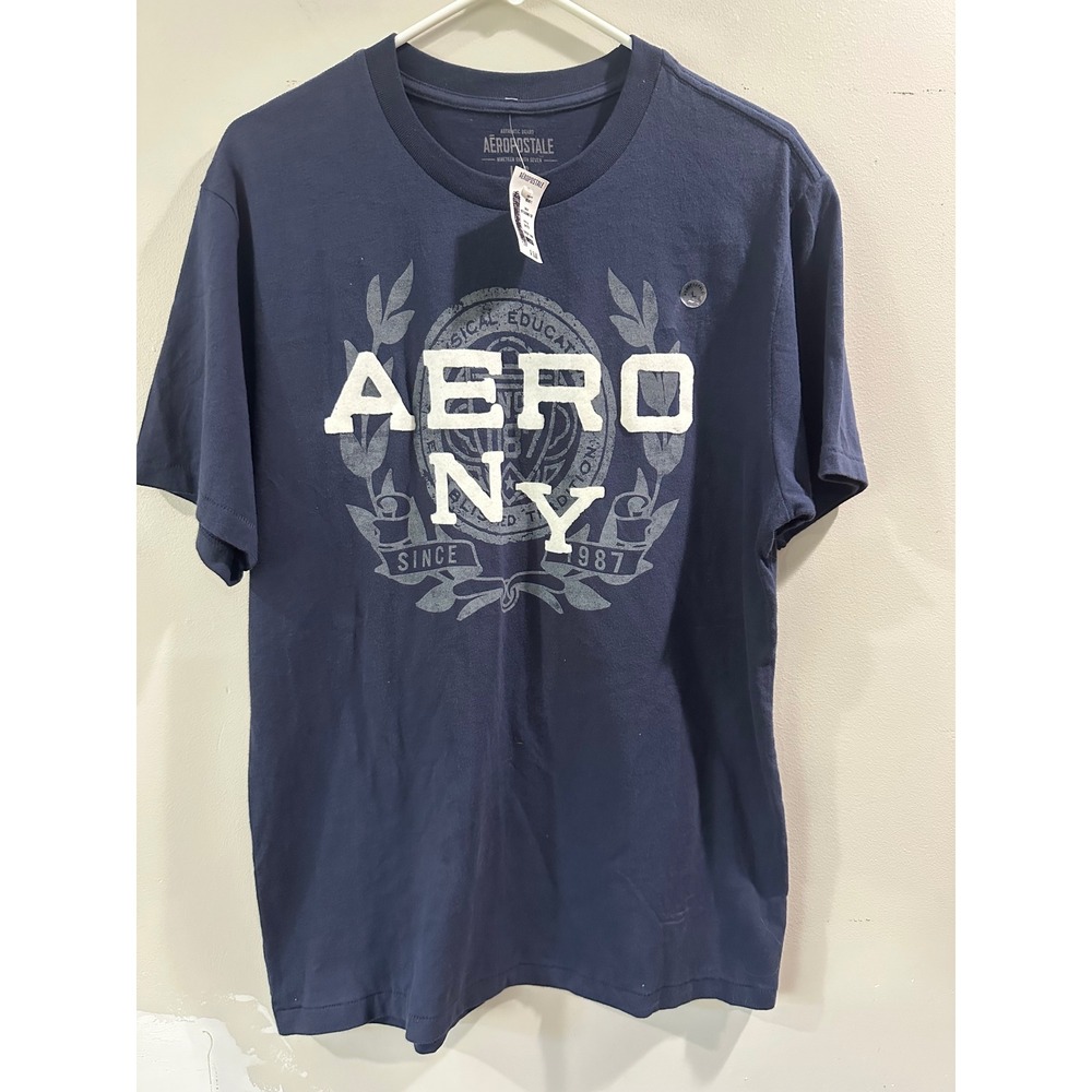 Aeropostale Mens Navy Blue Aero NY Graphic T-Shirt Large NWT
